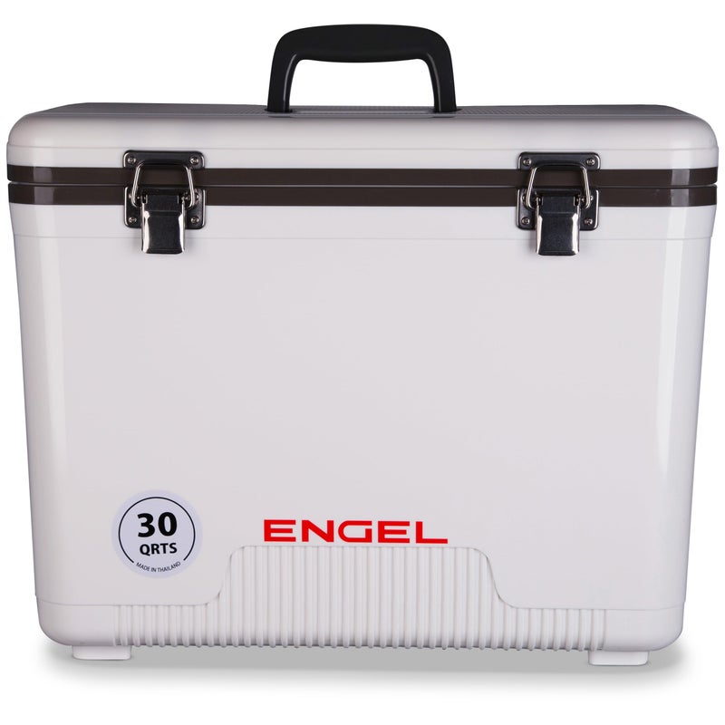 Engel UC30 30qt Leak-Proof, Air Tight, Drybox Cooler and Hard Shell Lunchbox for Men and Women in White - Image 1